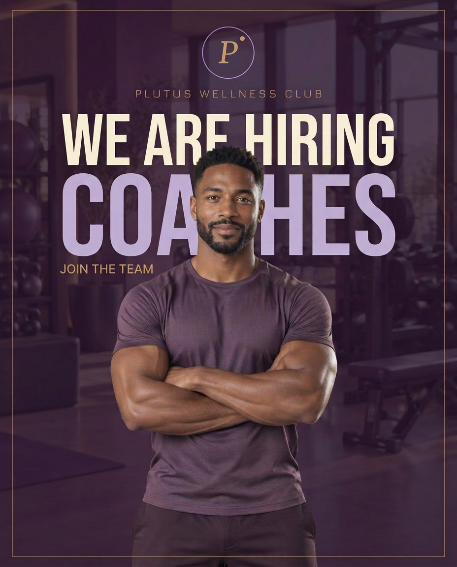 Plutus Wellness Club is hiring coaches. Join the team.